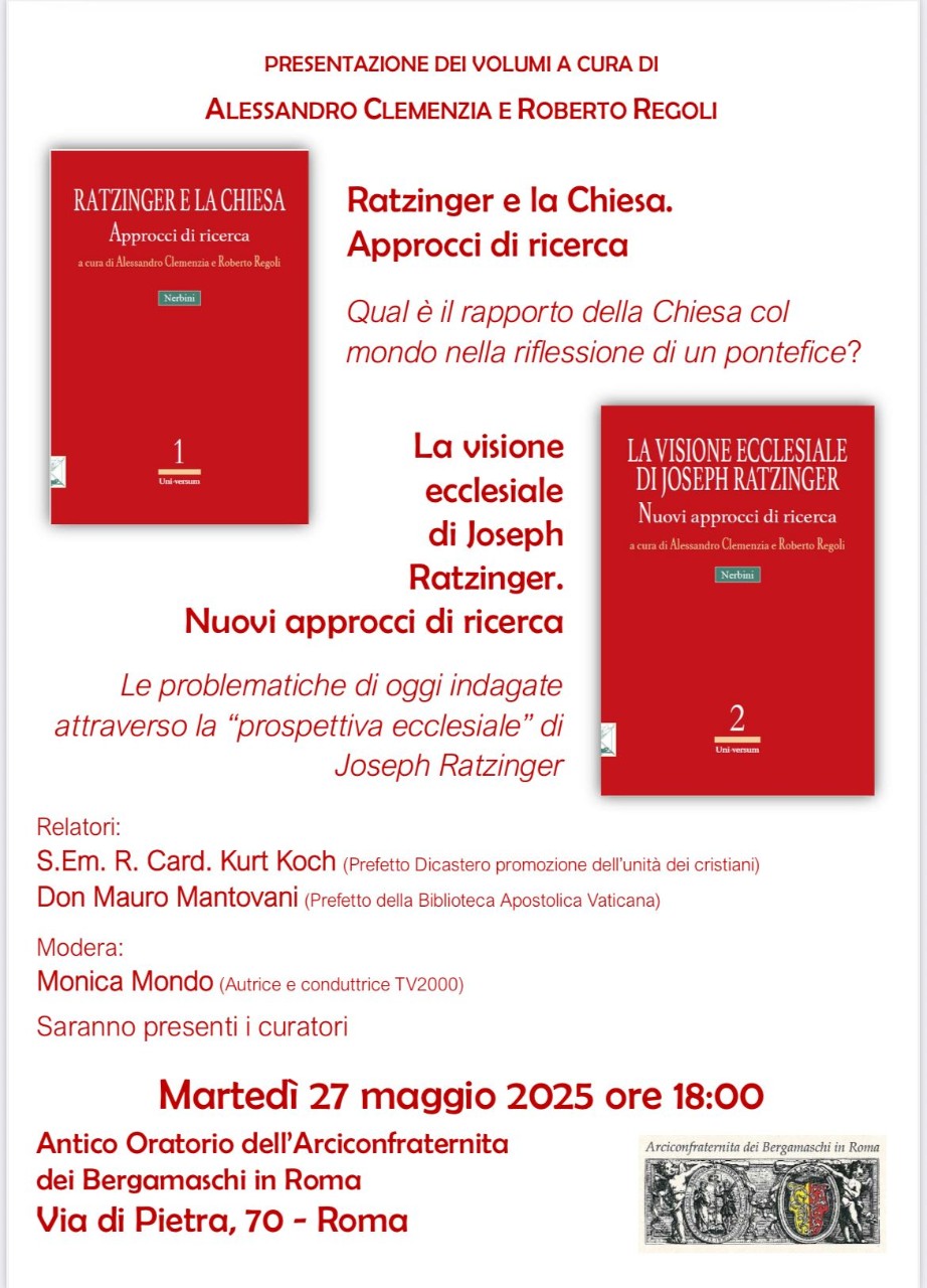 Il 27 maggio a Roma la presentazione di due volumi sulla visione ecclesiale di Joseph Ratzinger