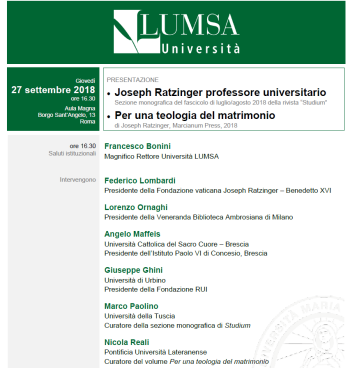 Lumsa, 27 settembre 2018